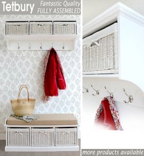 White hallway shelf - white, with