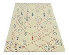 Wool Rug 120X180 Beige Red