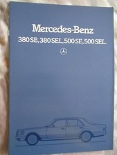 Mercedes 380SE, 380SEL, 500SE, 500SEL range brochure Jan 1983 UK market