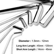 10PC Metric Hex Hexagon Allen Alan Key Wrench Set 1.5mm - 10mm With Keyring- New