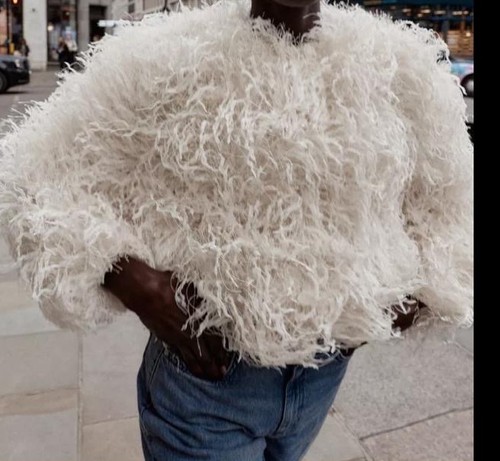 Zara feather fringe - feather,