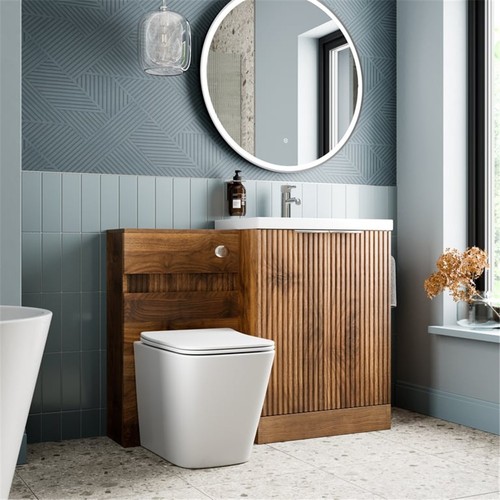 1100mm walnut woodgrain fluted - walnut,