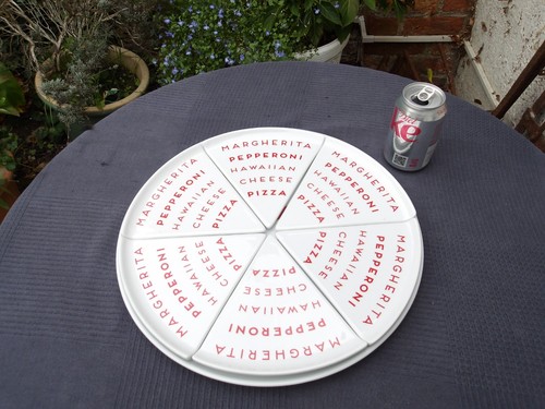 Ceramic pizza serving platter - pizza,