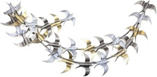 New Contemporary Metal Wall Art Sculpture – Large Flying Swallow Birds Décor