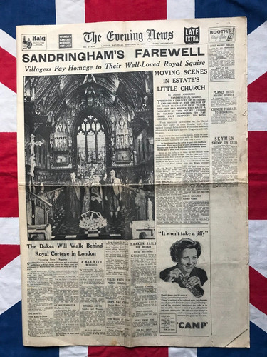 1952 newspaper george - george, vi