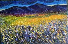 Mountains Landscape Floral