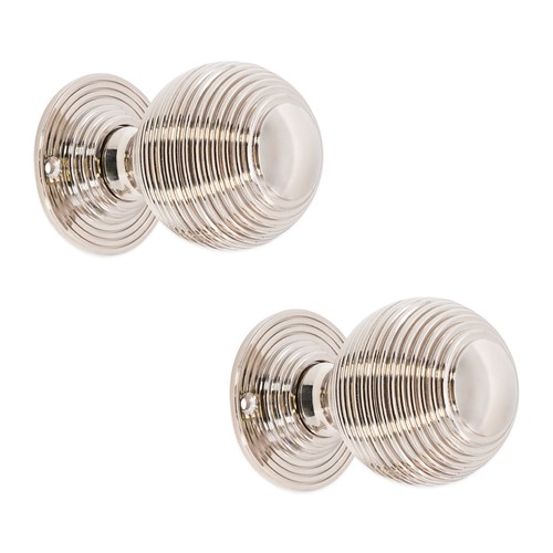 Door knobs beehive reeded aged - reeded,