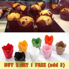50/100Pcs Tulip Wraps Cupcake Muffin Baking Cases Coffee Wrapper Muffin Cake cup