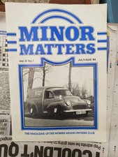 Minor Matters Magazine July/ August 1984 . Royal Mail . Morris Minor Owners Club