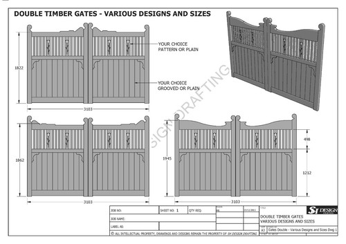 Single double timber - gate,