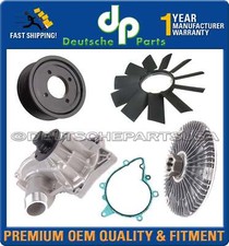 WATER PUMP + FAN BLADE + CLUTCH + ALUMINUM PULLEY KIT 5 for BMW E32 E34 540i 740