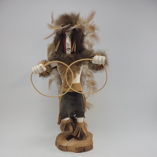Kachina doll wood accented - wood,