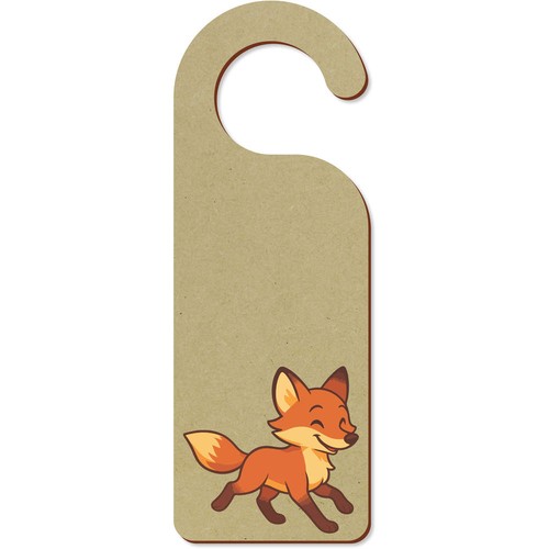 Happy running fox - 'happy, door