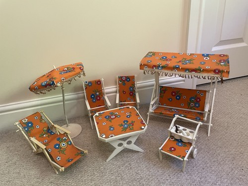Vintage 1970s dollhouse patio - 1970s,