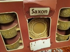 Vintage  Saxon Soup set For Six Made Staffordshire  - Complete  VGC