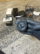 G Shock Ga2100 Casioak Mod Black Frosted Stainless Steel