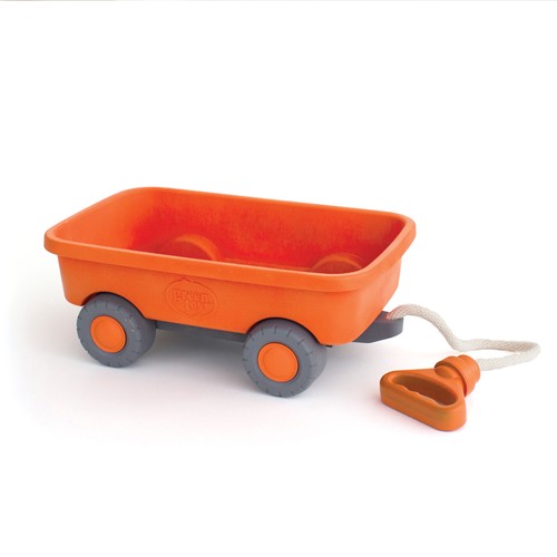 Green toys pull - green, wagon