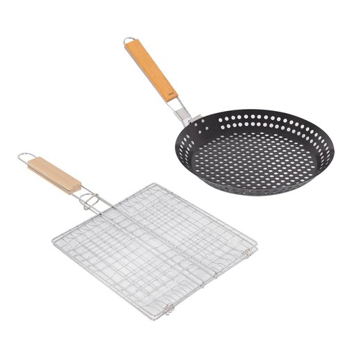 Bbq pan with foldable - pan,