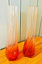 Vintage Amberina Swung Glass