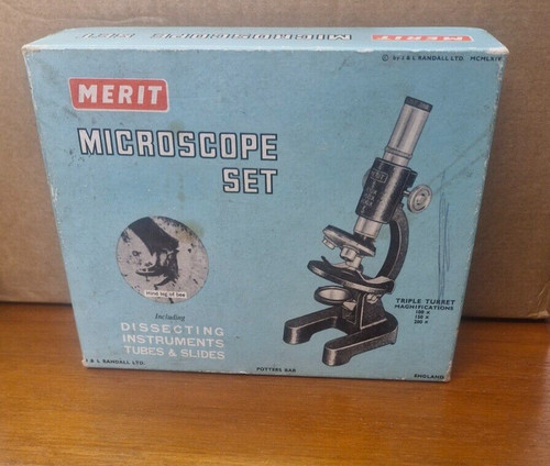 Vintage merit microscope set - vintage,