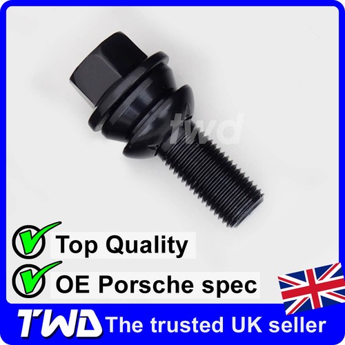 Black wheel bolt porsche - black,
