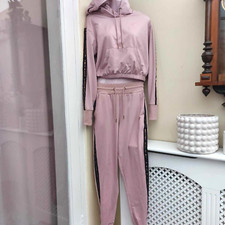Pink SKECHERS SPORT   2 piece sweat suit USED SIZE 10