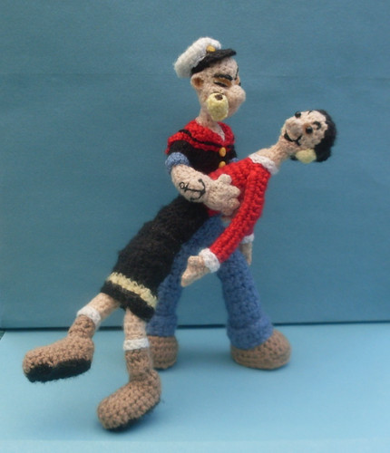 Popeye olive oyl ooak artist - popeye,