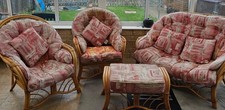 conservatory furniture set used wicker - used condition 