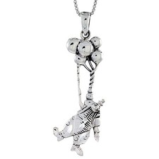 925 Sterling Silver Clown with