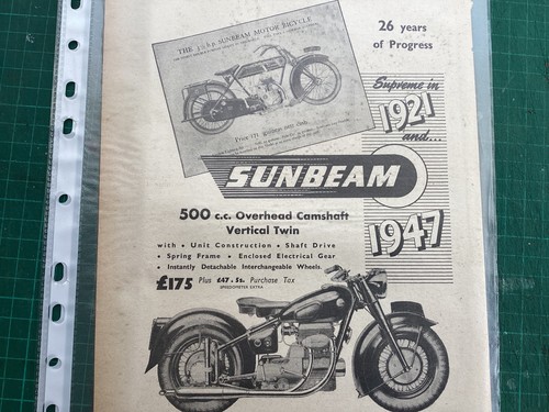 Sunbeam 500cc oh - 3.5,