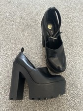 Womens River Island High Heels, Size 5, Black, EU 38, Chunky, Platform, Gothic