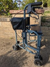 Uniscan Mobility Tri-Walker Elderly Disabled Walking Aid Rest Seat Rollator
