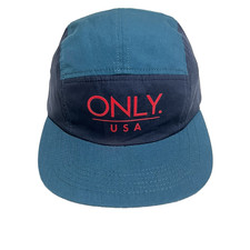 ONLY NY 5 Panel Hat Baseball Cap Blue  Adjustable Made In USA