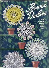 Vintage 1949 Crochet Pattern Floral Doilies, all 8 patterns in one     3