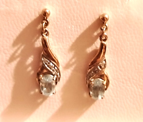 9ct vintage drop topaz - drop,