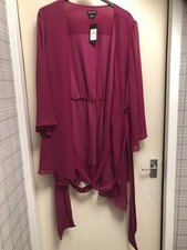 City Chic Wrap Dress - Sangria