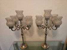 Pair of 5 - Arm Crystal Style