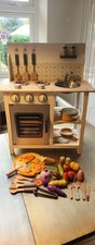 Great Little Trading Company Wooden Kitchen With Lots Of Extras. Trolley & Food.