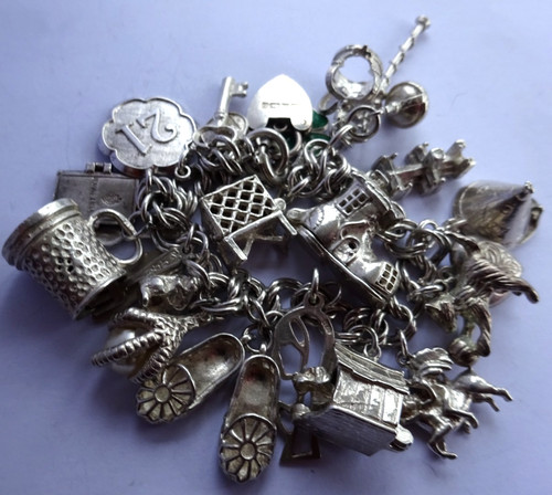 Vintage heavy solid silver