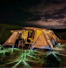 Hi Gear Vanguard 8 Tent With Porch And Additional Universal Side Porch + Carpet