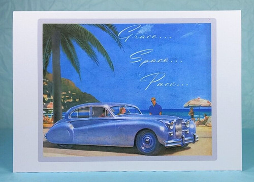 Jaguar mk7 greeting card - card,