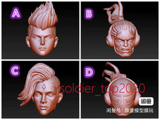 1:6 1:12 cyber men Girl Head Sculpt Model For 12" 6"Action Figure Body Doll toy