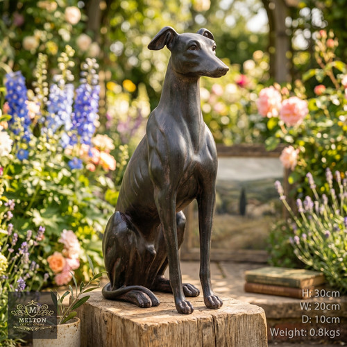 Small whippet resin - whippet,