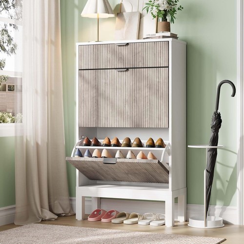 Slim shoe cabinet for entryway - slim,