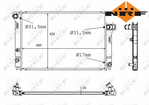 Coolant radiator 58382 - radiator, nrf