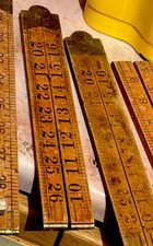 Vintage Rabone model 1167 24" (2 foot) folding boxwood ruler (Imperial)