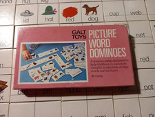 Vintage Galt Toys Picture Word Dominoes Game  (2 Missing)