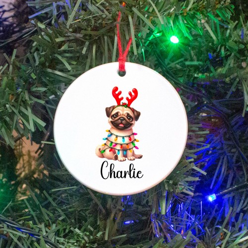 Personalised pug ceramic - personalised,
