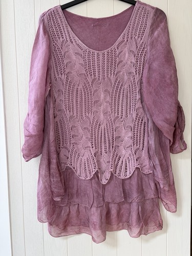 Lagenlook dusty pink silk - dusty,