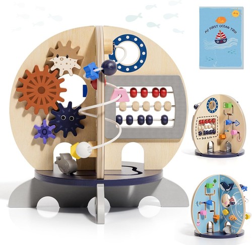 Ocean wooden activity cube - ocean,